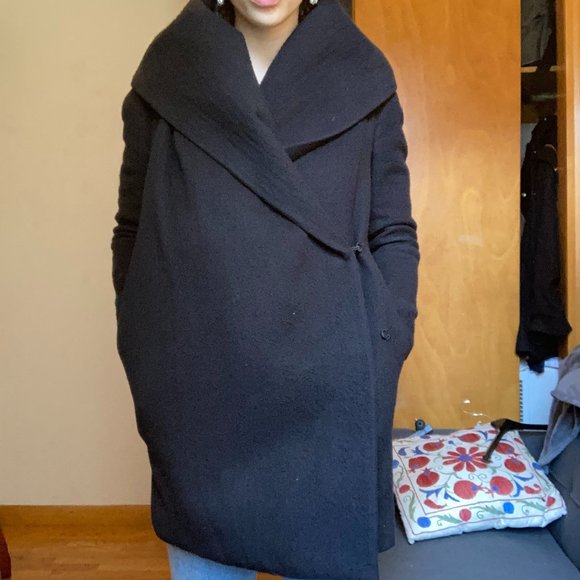The Row Wool Coat w/ Hood, Shawl Collar sz XS/S 0 - Picture 1 of 10
